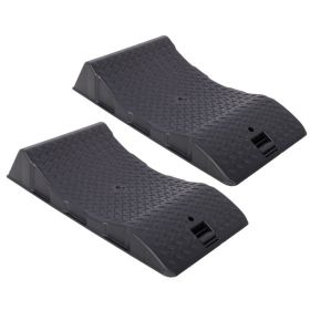 2PACK Tire Saver Ramps,Car Tire Wheel Ramps,Anti-Slip Hard Plastic Design,Black