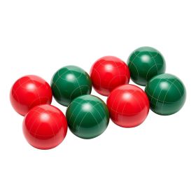 VEVOR Bocce Ball Set, 107 mm, with 8 Resin Balls, Pallino, Carrying Bag and Measuring Rope, Red and Green 2 Colors, for 2 to 8 Players