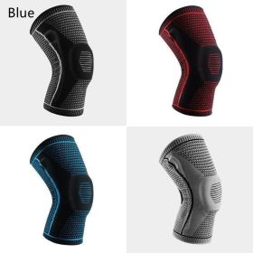 Knee Pads For Sport Knee  Silicone Spring Patella Protector (Option: Blue-L-2PCS)