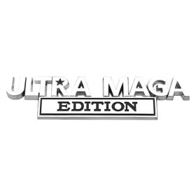 2pcs Ultra MAGA Edition Emblems, Emblem 3D Badge Decal Car Truck SUV,Refrigerator Sticker,Window Display Stickers,Bicycles, Laptops, Fridges (Option: Silverblack)