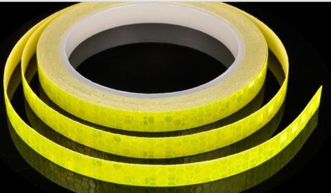 Car and motorcycle bicycle reflective stickers mountain bike luminous stickers dead fly bicycle wheel body sticker (Option: yellow)