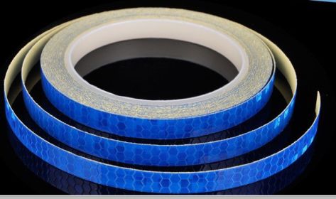 Car and motorcycle bicycle reflective stickers mountain bike luminous stickers dead fly bicycle wheel body sticker (Option: blue)