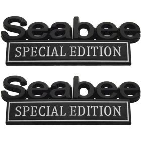 2pack Seabee Special Edition Emblems, Seabee Emblem 3D Badge Decal Car Truck SUV,Refrigerator Sticker,Window Display Stickers,Bicycles, Laptops, (Option: Blackwhite)