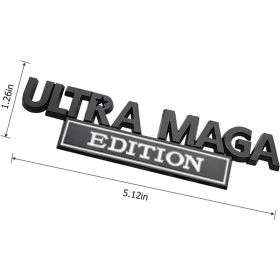 2pcs Ultra MAGA Edition Emblems, Emblem 3D Badge Decal Car Truck SUV,Refrigerator Sticker,Window Display Stickers,Bicycles, Laptops, Fridges (Option: Blackwhite)