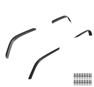 Front And Rear Fender Flares Compatible With 2018-2023 Je Ep Wrangler JL And JLU Unlimited Sahara - Fit Original Low Fender,Not Fit 4xe (Option: Black)