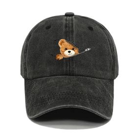 Cotton Retro Washed Sun Outdoor Fishing Hat (Option: Black-M)
