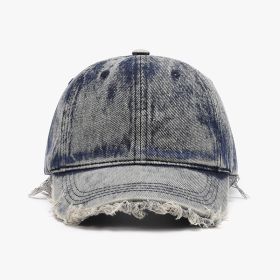 Individual Breathable Peaked Female Outdoor Curved Brim Baseball Cap (Option: Navy Blue-Adjustable)