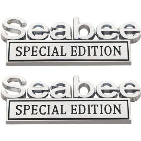 2pack Seabee Special Edition Emblems, Seabee Emblem 3D Badge Decal Car Truck SUV,Refrigerator Sticker,Window Display Stickers,Bicycles, Laptops, (Option: SliverBlack)