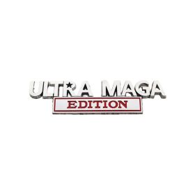 2pcs Ultra MAGA Edition Emblems, Emblem 3D Badge Decal Car Truck SUV,Refrigerator Sticker,Window Display Stickers,Bicycles, Laptops, Fridges (Option: SilverRed)