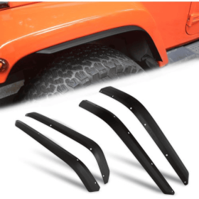Front And Rear Fender Flares Compatible With 2007-2018 J E E P Wrangler JK JKU, Off-Road Wheel Flares Liner 4 PCS (Option: Black)