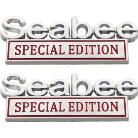 2pack Seabee Special Edition Emblems, Seabee Emblem 3D Badge Decal Car Truck SUV,Refrigerator Sticker,Window Display Stickers,Bicycles, Laptops, (Option: SliverRed)