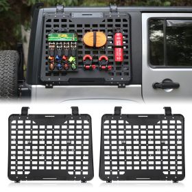 Window Cargo Shelf Compatible With Wrangler 2007-2018 JK 4 Doors (Option: Black)